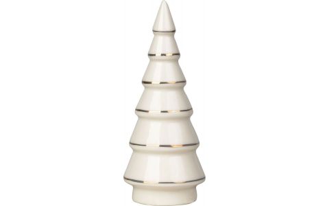 Dekorácia MagicHome, Stromček, biely, porcelán, 4,5x4,5x11,2 cm