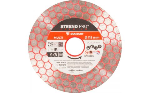 Kotúč Strend Pro Premium, 115 mm, hexagonal, diamantový, rezný, multi