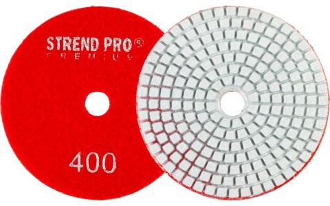 Kotúč Strend Pro Premium P400, 100 mm, leštiaci, diamantový, suchý zips, za mokra leštenie brúsenie