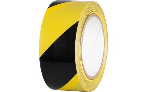 Páska Strend Pro, 50 mm, L-33 m, PVC, lepiaca, výstražná, žltá/čierna