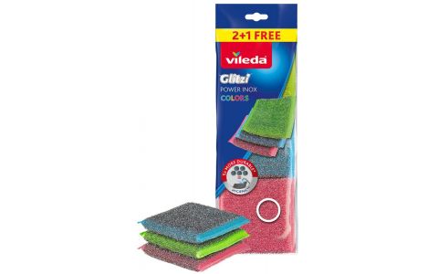 Drôtenka Vileda Power Inox Colors 2+1 ks