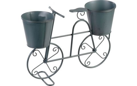 Dekorácia MagicHome Mecco, Stojan na 2 kvetináče, bicykel, 50x15x37 cm