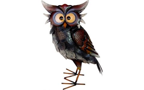 Dekorácia MagicHome Mecco, Sova, plech, 23x15x40,5 cm