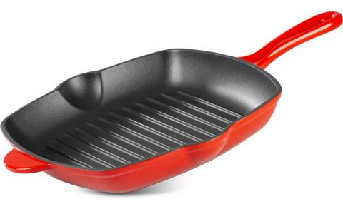 Panvica MagicHome Castora line, grilovacia, smaltovaná liatina, 270x270x45 mm