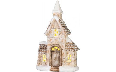 Dekorácia MagicHome Vianoce, domček, LED, 14.5x28x46 cm