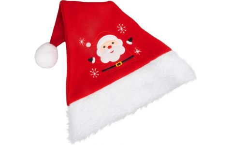 Dekorácia MagicHome Vianoce, čiapka, červená, 32 x 45 cm