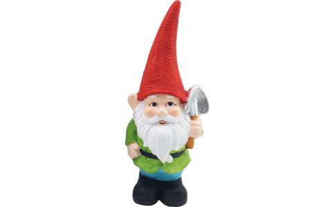 Dekorácia MagicHome, Trpaslík s červeným klobúkom, keramika, 12,5x8,5x28 cm