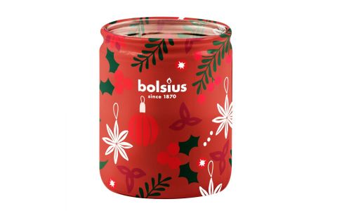 Sviečka Bolsius True Glow, 82x68 mm, jablko/škorica, v skle