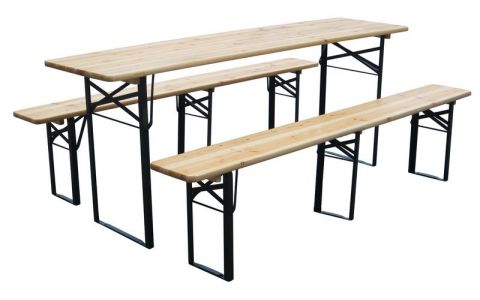 Set pivný DORTMUND Max, stôl 220x70x75 cm, 2x lavica 220x25x47 cm, drevo 27 mm Set pivný DORTMUND Max, stôl 220x70x75 cm, 2x lavica 220x25x47 cm, drevo 27 mm