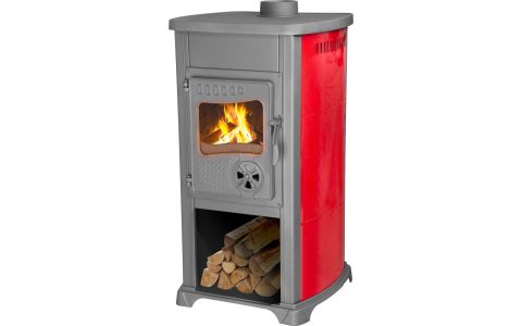 Kachle Bella Thalia, červené, 5,4 kW, liatina/šamot Kachle Bella Thalia, červené, 5,4 kW, liatina/šamot