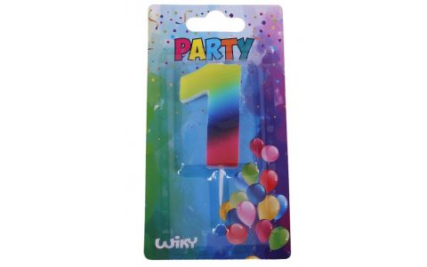 Tortová sviečka dúhová č.1