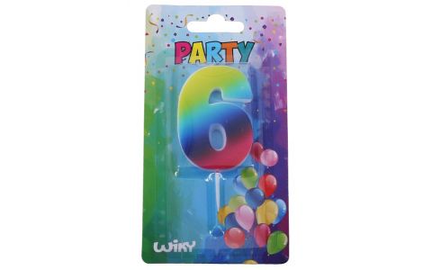 Tortová sviečka dúhová č.6