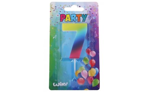 Tortová sviečka dúhová č.7