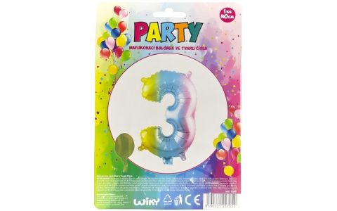 Nafukovací balónik v tvare čísla 3.