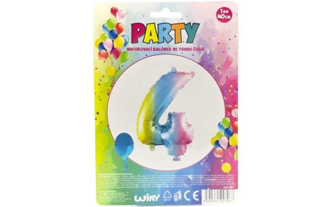 Nafukovací balónik v tvare čísla 4.