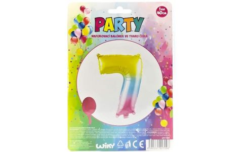 Nafukovací balónik v tvare čísla 7.