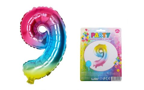 Nafukovací balónik v tvare čísla 9.
