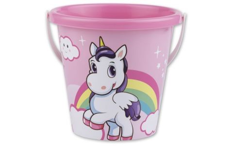 Androni Kýblik do piesku Jednorožec ružový 17x16cm