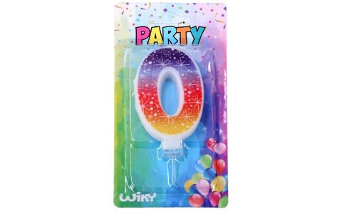 Tortová sviečka s hviezdami č.0