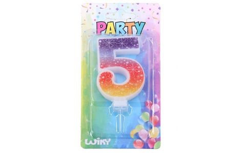 Tortová sviečka s hviezdami č.5