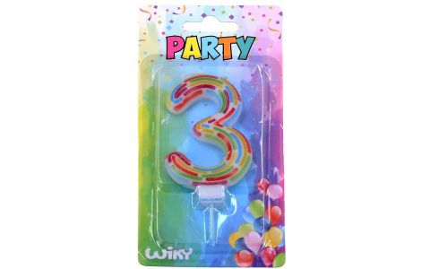 Tortová sviečka s čiarkami č.3