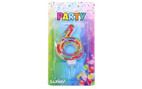 Tortová sviečka s čiarkami č.6