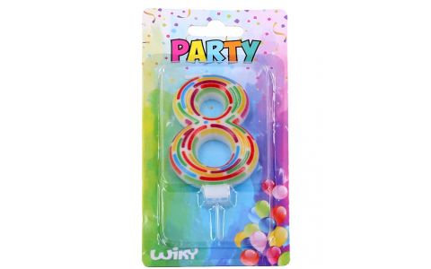 Tortová sviečka s čiarkami č.8