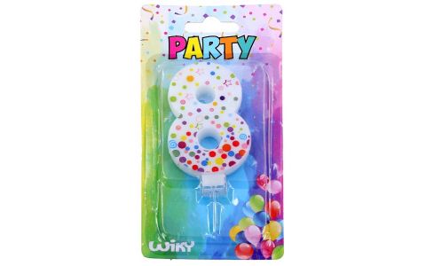 Tortová sviečka s bodkami č.8