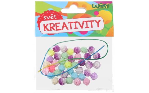 Korálky farebné s povrázkom