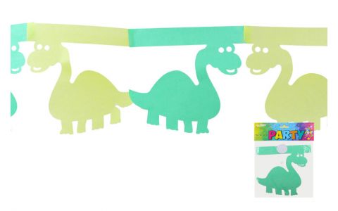 Girlanda farebná dinosaurus 3m