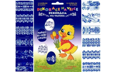 Dekoračná fólia na vajíčka ľudový motív 12ks