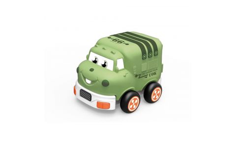 Auto soft s tvárou RC 13 cm zelené Auto soft s tvárou RC 13 cm zelené