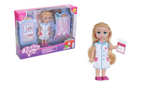 Bábika veterinárka sada 15cm