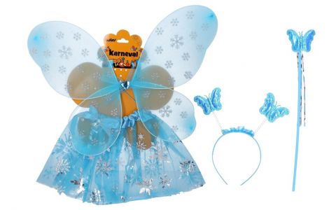 Karnevalová súprava modrá víla 52cm