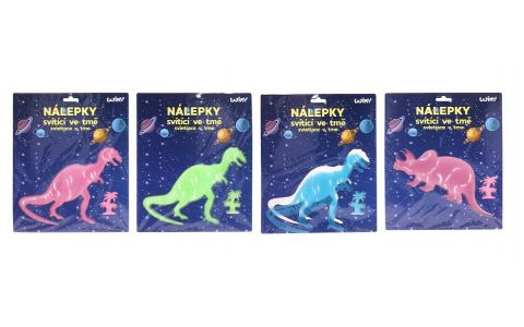 Nálepka svietiaca v tme s dinom