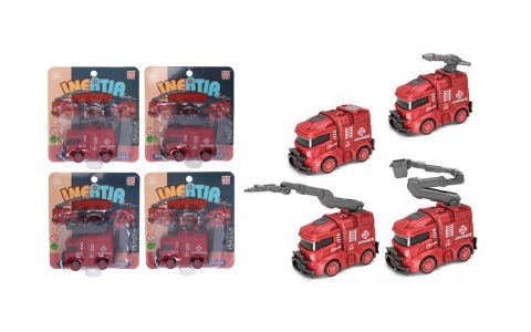 Hasičské auto na zotrvačník 8,5cm