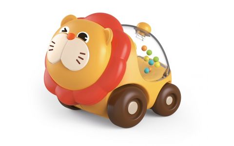 Hrkálka lev na kolieskach 11 cm