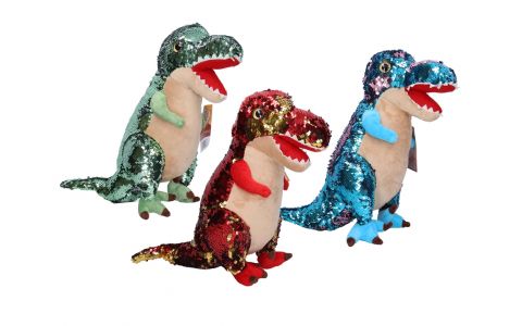 Plyšový dinosaurus 30cm - modrá