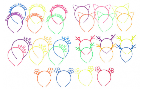 Vlasový doplnok s ozdobou, mix farieb a motívov