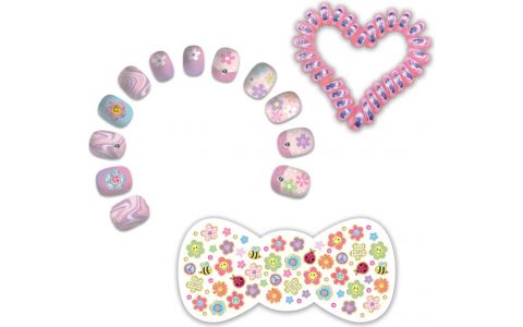 Nalepovacie nechty s nálepkami kvetinky