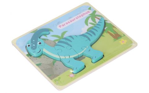 Vkladačka dinosaurus drevená 18x14,5cm