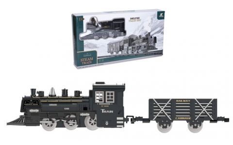 Vlak set s efektmi dráha 75x75 cm mašinka 19,5 cm