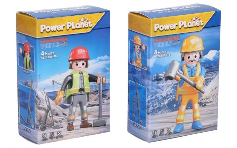 Figúrka robotník stavebnica 7cm