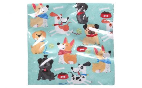 Servítky pes 17x17cm 20ks