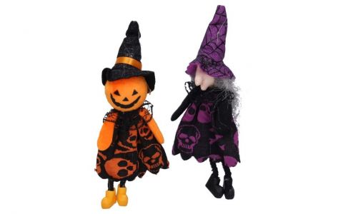 Dekorácie Čarodejnica/strašiak na zavesenie 20cm