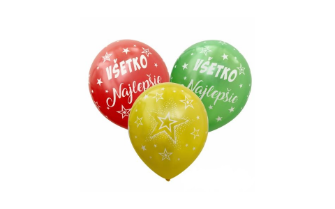 Balóny Všetko Najlepšie farebné 100ks