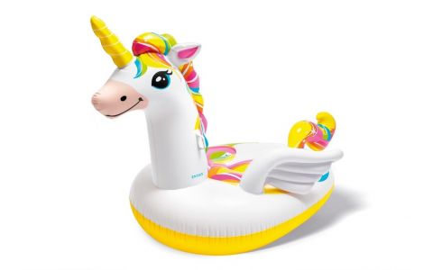 Intex 57561 Nafukovací Jednorožec s úchytkami 201x140x97cm