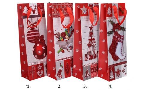 Vianočná darčeková taška 36x12x8cm - náhodný