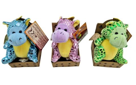 Drak plyšový 13cm - modrá