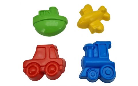 Sada formičiek do piesku dopravné prostriedky 4ks